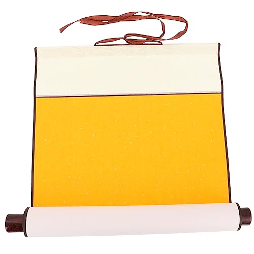 PartyKindom 1 Stück orientalisch leere Kalligraphie-Malereirolle Wandrolle Scrollpapier Zeichenpapier hängend leere Schriftrolle Kalligraphie -Schriftrolle leere Kunstrolle Reis Papier Kaffee von PartyKindom