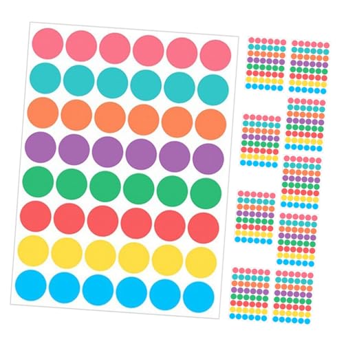 PartyKindom 10 Blatt Runde Selbstklebende Aufkleber Ablösbare Dot Sticker Beschreibbare Farbige Etiketten Vielseitig Haftend Verschiedenen Oberflächen Praktisch für Markierung und Sichere PartyKindom 10 Blatt Runde Selbstklebende Aufkleber Ablösbare Dot Sticker Beschreibbare Farbige Etiketten Vielseitig Haftend Verschiedenen Oberflächen Praktisch für Markierung und Sichere von PartyKindom