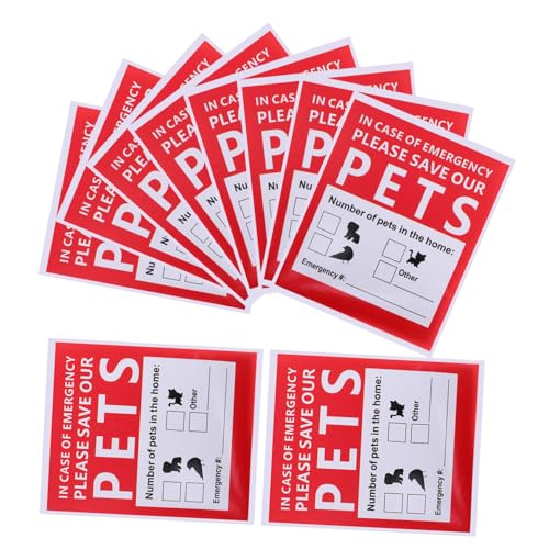 PartyKindom 10 Blatt Tierrettungsaufkleber Finden Für Haustiere Notfall-rettungsaufkleber Reflektierend Stichworte Pfote Groß Hundeaufkleber Hündchen Ausweis Name Alarm Rot PartyKindom 10 Blatt Tierrettungsaufkleber Finden Für Haustiere Notfall-rettungsaufkleber Reflektierend Stichworte Pfote Groß Hundeaufkleber Hündchen Ausweis Name Alarm Rot von PartyKindom