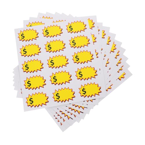 PartyKindom 10 Blatt Wetterfeste Preisaufkleber Selbstklebend Etiketten pro Blatt Handbeschriftbar Vielseitig Einsetzbar für Garagenverkauf Einzelhandel Lager und Vorratskennzeichnung PartyKindom 10 Blatt Wetterfeste Preisaufkleber Selbstklebend Etiketten pro Blatt Handbeschriftbar Vielseitig Einsetzbar für Garagenverkauf Einzelhandel Lager und Vorratskennzeichnung von PartyKindom