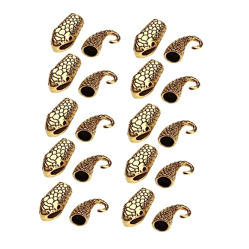 PartyKindom 10 Paare Schlangenkopf -armbandschnalle Schmuckzubehör Schmuckverschlüsse Für Halsketten Schmuckverschluss Und Schließungen Karabinerverschlüsse Aus Metall Legierung Golden von PartyKindom