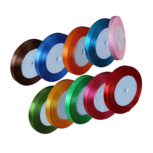 PartyKindom 10 Rollen Teiliges Geschenkband Polyester Satinband in Farben Langlebiges Dekoband für Geschenkverpackung DIY Basteln Hochzeit Geburtstag und Partydekoration PartyKindom 10 Rollen Teiliges Geschenkband Polyester Satinband in Farben Langlebiges Dekoband für Geschenkverpackung DIY Basteln Hochzeit Geburtstag und Partydekoration von PartyKindom