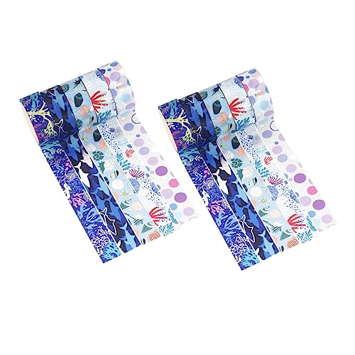 PartyKindom 10 Rollen Washi Tape Kreative Dekorative Klebebänder der Serie DIY Papier Klebeband für Tagebuch Scrapbooking und Kunsthandwerk Hochwertige und Langlebige Gestaltung von PartyKindom