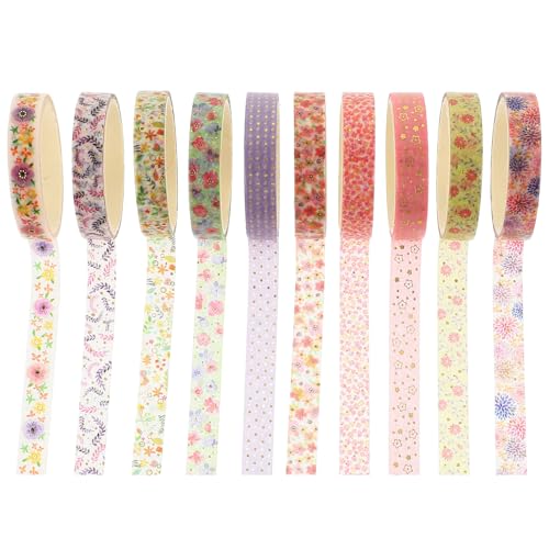 PartyKindom 10 Rollen Washi Tape mit Goldprägung Dekorative Klebebänder für Scrapbooking Notizbücher DIY Handwerk Vielseitig Einsetzbar für Tagebücher und Geschenkverpackungen PartyKindom 10 Rollen Washi Tape mit Goldprägung Dekorative Klebebänder für Scrapbooking Notizbücher DIY Handwerk Vielseitig Einsetzbar für Tagebücher und Geschenkverpackungen von PartyKindom