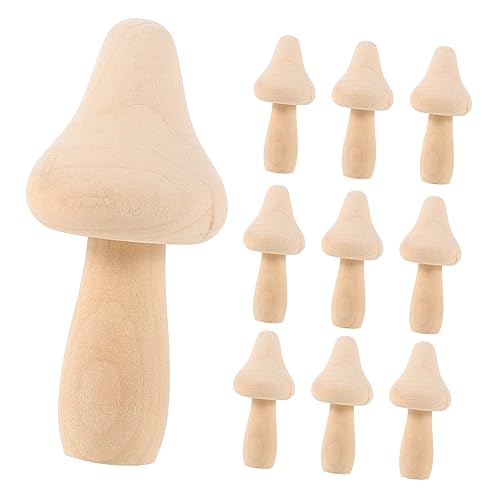 PartyKindom 10 Stk Teiliges Unbemalte Holzpilze aus Glattem Robustem Holz für DIY Bastelprojekte Kunsthandwerk Kinderbeschäftigung und Dekorative Gestaltung im Rustikalen Stil PartyKindom 10 Stk Teiliges Unbemalte Holzpilze aus Glattem Robustem Holz für DIY Bastelprojekte Kunsthandwerk Kinderbeschäftigung und Dekorative Gestaltung im Rustikalen Stil von PartyKindom