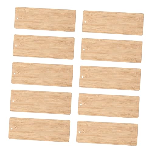 PartyKindom 10 Stück Bambus -lesezeichenmaterial Lesezeichen-tag Zum Selbermachen Diy-handwerks-lesezeichen-etikett Leer Klein Schmucklos Stöcke Herstellung Unvollendet Khaki von PartyKindom