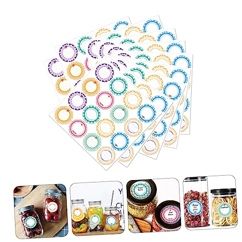 PartyKindom 10 Stück Bunte Selbstklebende Runde Einmachetiketten für Gläser Marmeladengläser Geschenkverpackung DIY Aufkleber für Glatte Oberflächen PartyKindom 10 Stück Bunte Selbstklebende Runde Einmachetiketten für Gläser Marmeladengläser Geschenkverpackung DIY Aufkleber für Glatte Oberflächen von PartyKindom
