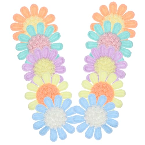 PartyKindom 10 Stück Dekorative Blumen Patches zum Aufbügeln Farbauswahl für Kleidung Accessoires und DIY Projekte Langlebig und Vielseitig Einsetzbar von PartyKindom