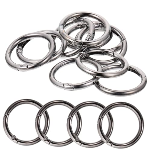 PartyKindom 10 Stück Federschnalleschlüsselring bastelzeug metallringe key chain schlüsselring schlüsselhalter runden Schlüsselringe Kreis-Schlüsselanhänger geteilte Ringe Legierung Black PartyKindom 10 Stück Federschnalleschlüsselring bastelzeug metallringe key chain schlüsselring schlüsselhalter runden Schlüsselringe Kreis-Schlüsselanhänger geteilte Ringe Legierung Black von PartyKindom