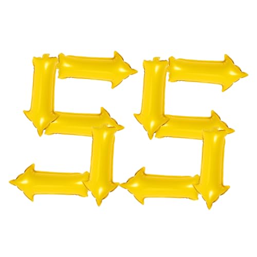 PartyKindom 10 Stück Gelbe Luftballons aus Robustem Pe Aluminiumfolie Material Wiederverwendbar Dekorativ für Geburtstag Hochzeit Party Kinderfeier Einfache Langlebige Deko von PartyKindom