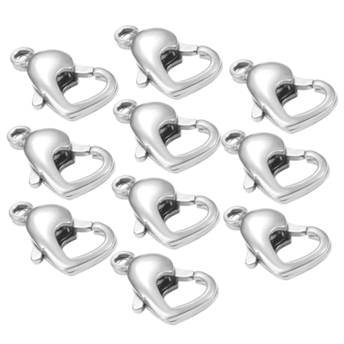 PartyKindom 10 Stück Herzförmiger Verschluss DIY und Armbandverbindungselemente für Kreative Schmuckherstellung Polierte Oberfläche Langlebig und Installieren von PartyKindom