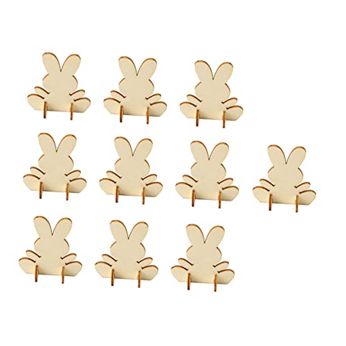 PartyKindom 10 Stück Holz Hasenfiguren Kreative DIY Deko für Ostern Heim und Ladenverschönerung Naturholz Niedliches Design für Festliche Bastelprojekt für Familie PartyKindom 10 Stück Holz Hasenfiguren Kreative DIY Deko für Ostern Heim und Ladenverschönerung Naturholz Niedliches Design für Festliche Bastelprojekt für Familie von PartyKindom