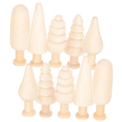 PartyKindom 10 Stück Kleine Pilzspielzeuge Aus Holz Pilzbaum Dekoration Weihnachtspilz Fliegenpilz Massivholzbäume Unvollendete Holzbäume Baumspielzeug Unvollendete Holzbäume von PartyKindom