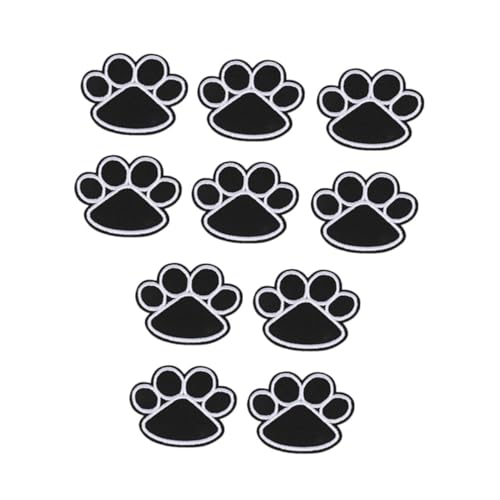 PartyKindom 10 Stück Selbstklebende Aufkleber süße hundepatches Pfotenabziehbild Flicken für Bekleidung süße Patches Flecken Applikationen für Kleidung süße gestickte Aufnäher Stoff Schwarz PartyKindom 10 Stück Selbstklebende Aufkleber süße hundepatches Pfotenabziehbild Flicken für Bekleidung süße Patches Flecken Applikationen für Kleidung süße gestickte Aufnäher Stoff Schwarz von PartyKindom