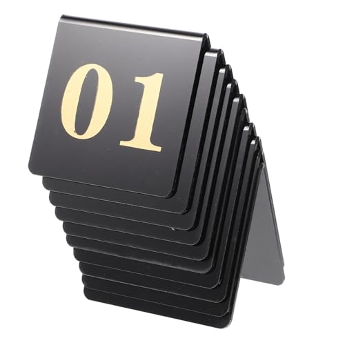 PartyKindom 10 Stück Teiliges Acryl Tischnummern Doppelseitig Bedruckt Langlebig und Wiederverwendbar Geeignet für Hochzeiten Bankette Restaurants und Empfänge Schwarze Basis mit Goldenen PartyKindom 10 Stück Teiliges Acryl Tischnummern Doppelseitig Bedruckt Langlebig und Wiederverwendbar Geeignet für Hochzeiten Bankette Restaurants und Empfänge Schwarze Basis mit Goldenen von PartyKindom