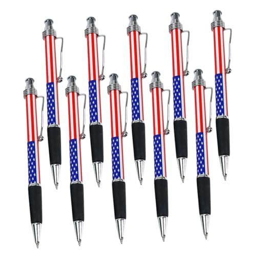 PartyKindom 10 Stück Teiliges Amerikanische Flagge Kugelschreiber Ergonomisch Schwarze Fließend Schreibend für Unterschriften Schule Büro Patriotisches Design für Komfortables Schreiben PartyKindom 10 Stück Teiliges Amerikanische Flagge Kugelschreiber Ergonomisch Schwarze Fließend Schreibend für Unterschriften Schule Büro Patriotisches Design für Komfortables Schreiben von PartyKindom