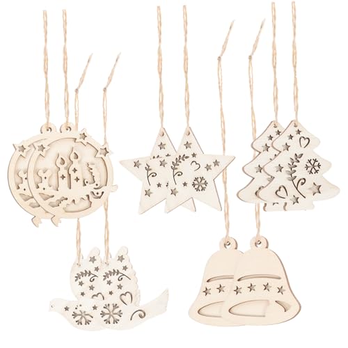 PartyKindom 10 Stück Teiliges DIY Weihnachtsdeko aus Holzanhängern aus Pappelholz Bemalen Beschriften und Aufhängen Weihnachtsbaum Schmuck für Weihnachtsfeier Dekoration PartyKindom 10 Stück Teiliges DIY Weihnachtsdeko aus Holzanhängern aus Pappelholz Bemalen Beschriften und Aufhängen Weihnachtsbaum Schmuck für Weihnachtsfeier Dekoration von PartyKindom