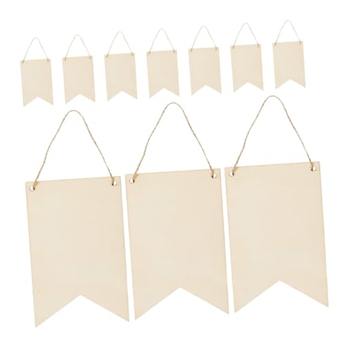 PartyKindom 10 Stück Teiliges Hängender Holzschilder in Bannerform Blanke Holzplatten mit Löchern DIY Holzanhänger für Bastelarbeiten Dekorative Holztafeln für Haus Hochzeit und Garten PartyKindom 10 Stück Teiliges Hängender Holzschilder in Bannerform Blanke Holzplatten mit Löchern DIY Holzanhänger für Bastelarbeiten Dekorative Holztafeln für Haus Hochzeit und Garten von PartyKindom