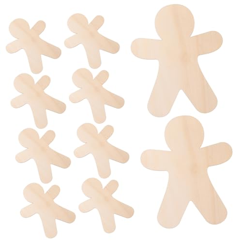 PartyKindom 10 Stück Teiliges Holz Gingerbread Man Ausschnitte zum Bemalen DIY Holzscheiben Weihnachtsdeko Langlebige Holzanhänger für Christbaumdeko und Bastelprojekte PartyKindom 10 Stück Teiliges Holz Gingerbread Man Ausschnitte zum Bemalen DIY Holzscheiben Weihnachtsdeko Langlebige Holzanhänger für Christbaumdeko und Bastelprojekte von PartyKindom