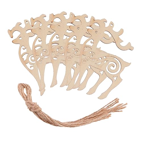 PartyKindom 10 Stück Teiliges Holzanhänger Reh Hohlgeschnittene Holzstücke zum Basteln Leichte DIY Holzornamente für Weihnachtsbaum und Hausdekoration PartyKindom 10 Stück Teiliges Holzanhänger Reh Hohlgeschnittene Holzstücke zum Basteln Leichte DIY Holzornamente für Weihnachtsbaum und Hausdekoration von PartyKindom