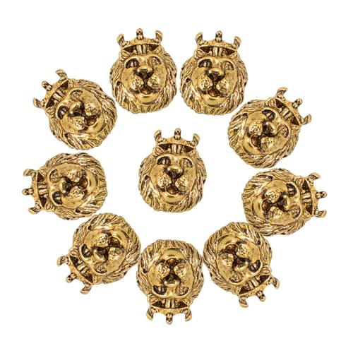 PartyKindom 10 Stück Teiliges Lion Head Spacer Perlen aus Leichtem Zinklegierung für Schmuckherstellung Einzigartige Löwenkopf charms für Armbänder Halsketten Haarbänder und DIY PartyKindom 10 Stück Teiliges Lion Head Spacer Perlen aus Leichtem Zinklegierung für Schmuckherstellung Einzigartige Löwenkopf charms für Armbänder Halsketten Haarbänder und DIY von PartyKindom