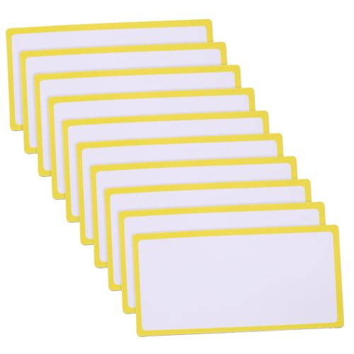 PartyKindom 10 Stück Teiliges Magnetische Wiederbeschreibbare Namensschilder Gelb Trocken Abwischbare Haushalts Notizzettel mit Haftstarker Rückseite für Whiteboard Kühlschrank Regal und Büro PartyKindom 10 Stück Teiliges Magnetische Wiederbeschreibbare Namensschilder Gelb Trocken Abwischbare Haushalts Notizzettel mit Haftstarker Rückseite für Whiteboard Kühlschrank Regal und Büro von PartyKindom