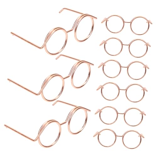 PartyKindom 10 Stück Teiliges Mini Puppenbrillen für Puppen Leichte Wiederverwendbare Sonnenbrillen Modisches Zubehör für Puppen Outfits für Kreative Ankleidespiele von PartyKindom