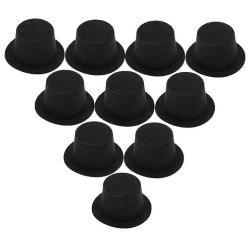 PartyKindom 10 Stück Teiliges Miniatur Top Hats aus Schwarzem Kunststoff Kleine Puppenhüte für Schneemann Deko DIY Weihnachtsbasteln Puppenhaus Kuchen Topper Vielseitige Weihnachtsdeko und PartyKindom 10 Stück Teiliges Miniatur Top Hats aus Schwarzem Kunststoff Kleine Puppenhüte für Schneemann Deko DIY Weihnachtsbasteln Puppenhaus Kuchen Topper Vielseitige Weihnachtsdeko und von PartyKindom
