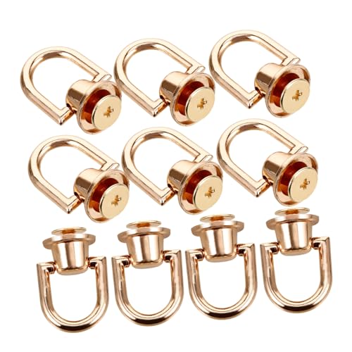 PartyKindom 10 Stück Teiliges Nieten D Ringe Drehbar für Taschen Gürtel Handtaschen DIY Lederhandwerk Zubehör von PartyKindom