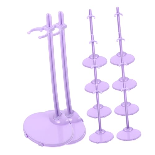 PartyKindom 10 Stück Teiliges Puppenständer Verstellbare Höhe Kunststoff Doll Holder Praktische Aufsteller für Actionfiguren und Puppen Stabiler Displayständer für Schreibtisch zur von PartyKindom