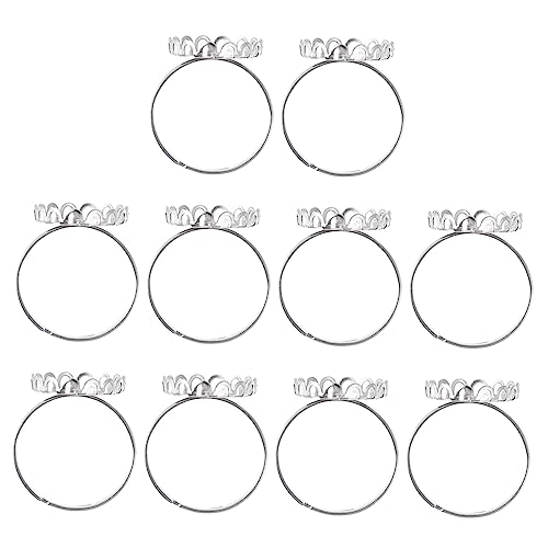 PartyKindom 10 Stück Teiliges Ringrohlinge Langlebige Metallring Fuß DIY Schmuckherstellung Ring Basis für Finger Ringe Basteln PartyKindom 10 Stück Teiliges Ringrohlinge Langlebige Metallring Fuß DIY Schmuckherstellung Ring Basis für Finger Ringe Basteln von PartyKindom