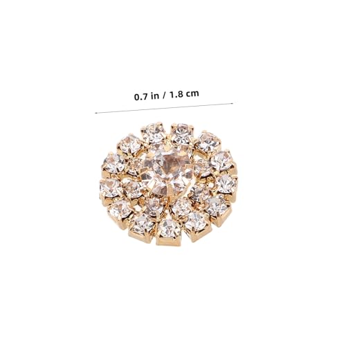 PartyKindom 10 Stück Teiliges Runde Strass Ornamente Glänzendem Legierungs Material Vielseitige Diy Applikationen für Haar Accessoires Partydekorationen und Geschenkverzierungen von PartyKindom