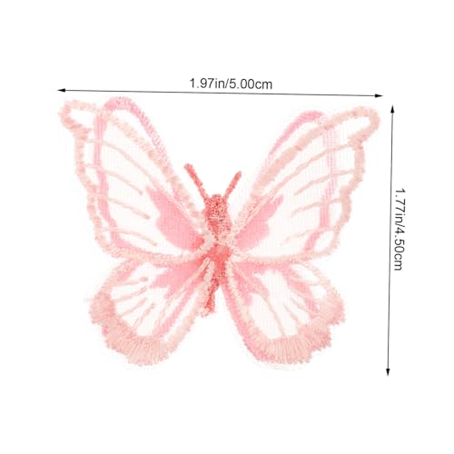 PartyKindom 10 Stück Teiliges Schmetterling Aufnäher aus Besticktem Langlebigem Material zum Aufbügeln oder Annähen für Kleidung Jeans Taschen DIY Dekoration Braut Abendmode Geeignet von PartyKindom