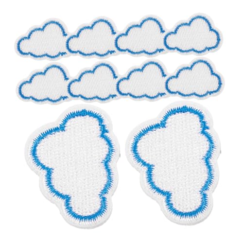 PartyKindom 10 Stück Teiliges Stickerei Wolken Aufbügler Patches für DIY Kleidung Reparatur Dekoration Zarte Stoffflicken für Mäntel Taschen Hüte Einfach Anzubringen Vielseitig für Jacken und PartyKindom 10 Stück Teiliges Stickerei Wolken Aufbügler Patches für DIY Kleidung Reparatur Dekoration Zarte Stoffflicken für Mäntel Taschen Hüte Einfach Anzubringen Vielseitig für Jacken und von PartyKindom