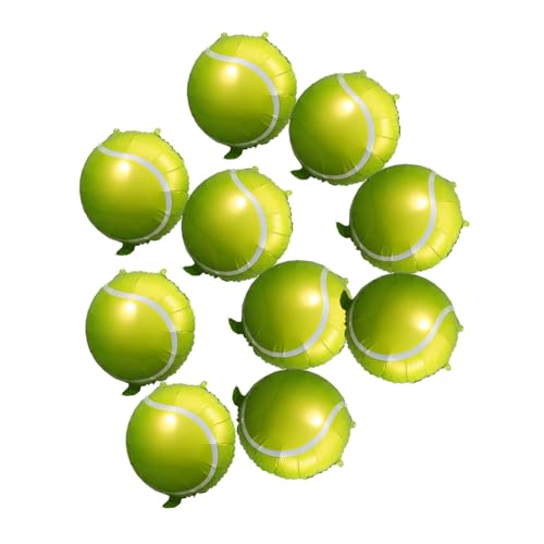 PartyKindom 10 Stück Tennisball Luftballons Aluminiumfolie Sportliche Party Deko Leicht Aufhängbar Strapazierfähig Für Sport Motto Geburtstag von PartyKindom