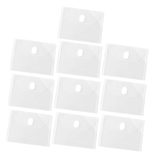 PartyKindom 10 Stück Transparente Dokumentenmappe Kunststoff Ordner mit Verschluss Robust Vielseitig für Quittungen Fotos Aufbewahrung und Dokumentenorganisation von PartyKindom