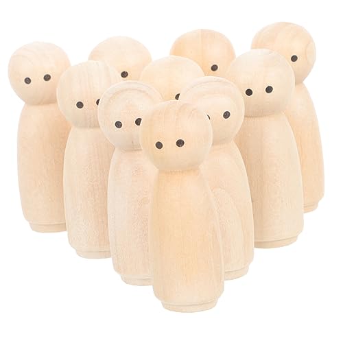 PartyKindom 10 Stück Unlackierte Holzpuppen zum Basteln DIY Malen für Dekorative Figuren Naturholz Bastelmaterialien für Kreative Projekte und Heimdekoration PartyKindom 10 Stück Unlackierte Holzpuppen zum Basteln DIY Malen für Dekorative Figuren Naturholz Bastelmaterialien für Kreative Projekte und Heimdekoration von PartyKindom