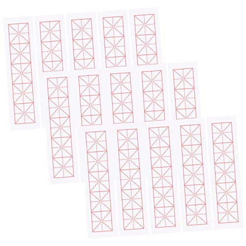 PartyKindom 100 Blatt Kalligraphie Papier Reispapier mit Gitter für Anfänger Weiße Übungsnotizen für Pinsel und Hochwertige Struktur für Langlebige Anwendung von PartyKindom