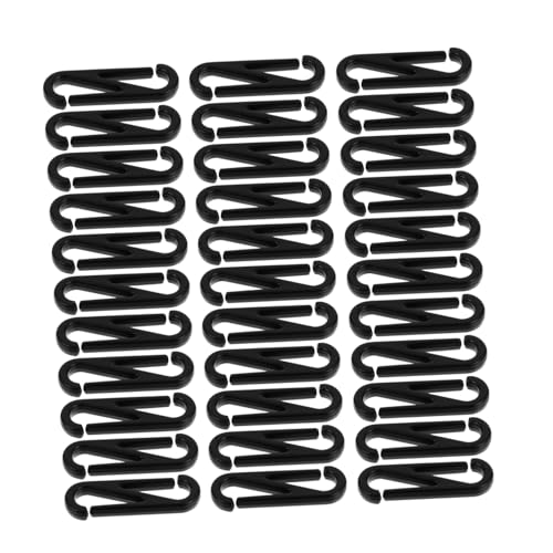 PartyKindom 100 Stück 8-förmiger Haken groß schnappen hängend geformt Hummerschere Lanyard-Clip schwenkbarer Hummer Karabinerverschluss für die Schmuckherstellung Plastik Black PartyKindom 100 Stück 8-förmiger Haken groß schnappen hängend geformt Hummerschere Lanyard-Clip schwenkbarer Hummer Karabinerverschluss für die Schmuckherstellung Plastik Black von PartyKindom