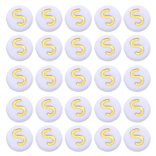 PartyKindom 100 Stück Alphabet-perlen: Flache, Runde Buchstaben-abstandshalterperlen – Acryl-alphabet-anhänger Zur Schmuckherstellung, Diy-schlüsselanhänger, Armbänder, PartyKindom 100 Stück Alphabet-perlen: Flache, Runde Buchstaben-abstandshalterperlen – Acryl-alphabet-anhänger Zur Schmuckherstellung, Diy-schlüsselanhänger, Armbänder, von PartyKindom