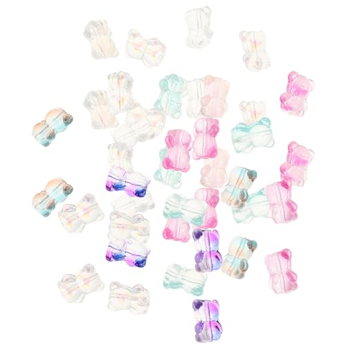 PartyKindom 100 Stück Bär Schmuck Anhänger DIY Glasperlen für Armband und Halskettenherstellung Zufällige Farben pro Packung für Kreative Bastelprojekte Zufällige Farbe Zufällige Farbe PartyKindom 100 Stück Bär Schmuck Anhänger DIY Glasperlen für Armband und Halskettenherstellung Zufällige Farben pro Packung für Kreative Bastelprojekte Zufällige Farbe Zufällige Farbe von PartyKindom