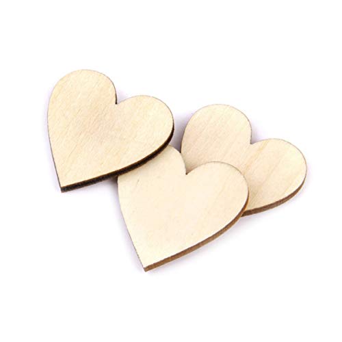 PartyKindom 100 Stück Blanko Holzscheiben für DIY Bastelprojekte Naturfarbe für Hochzeitsdeko Scrapbooking Verzierungen und Mehr von PartyKindom