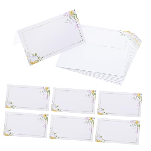 PartyKindom 100 Stück Blumige Platzkarten für Hochzeit Tischdekoration Klappbare Namenskarten für Empfang Party Bankett Sitzkarten für Gäste Vielseitig Einsetzbar bei Feierlichkeiten PartyKindom 100 Stück Blumige Platzkarten für Hochzeit Tischdekoration Klappbare Namenskarten für Empfang Party Bankett Sitzkarten für Gäste Vielseitig Einsetzbar bei Feierlichkeiten von PartyKindom