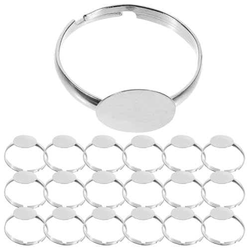 PartyKindom 100 Stück DIY Ring Blank Bases Einstellbare Ringrohlinge für Schmuckherstellung Finger Ringe für Kreative Bastelprojekte und Persönliche PartyKindom 100 Stück DIY Ring Blank Bases Einstellbare Ringrohlinge für Schmuckherstellung Finger Ringe für Kreative Bastelprojekte und Persönliche von PartyKindom
