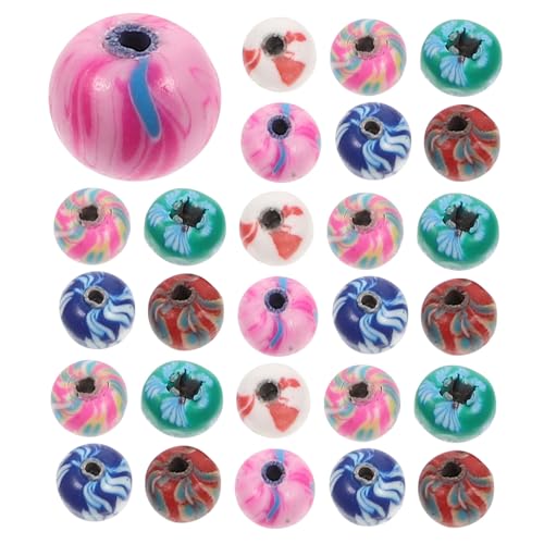 PartyKindom 100 Stück Farbige Polymer Clay Perlen für DIY Schmuckherstellung Bastelperlen für Armbänder und Kinderprojekte zum Auffädeln und Gestalten von PartyKindom