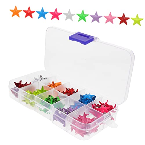 PartyKindom 100 Stück Fünfzackige Sternnägel Nieten für Kleidung Sterne zum Basteln Handwerk Zubehör Spikes für die Schmuckherstellung Kleidungsstück niet Metall Colorful PartyKindom 100 Stück Fünfzackige Sternnägel Nieten für Kleidung Sterne zum Basteln Handwerk Zubehör Spikes für die Schmuckherstellung Kleidungsstück niet Metall Colorful von PartyKindom