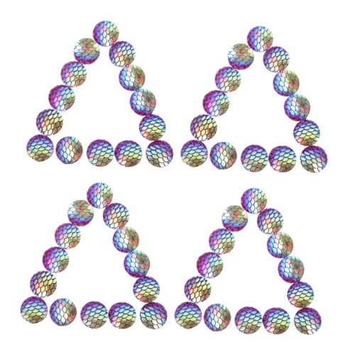 PartyKindom 100 Stück Glänzende Meerjungfrauenschuppen Rhinestones Handgefertigte Charms für Schmuckherstellung Bastelmaterialien für Kreative Projekte von PartyKindom