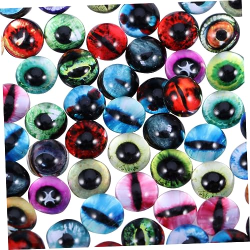 PartyKindom 100 Stück Glasaugen DIY Bastelbedarf Tieraugen Cabochons Selbstklebende Kleine Dekorationen für Schmuck und Puppenherstellung von PartyKindom