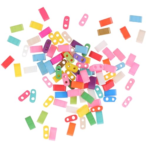 PartyKindom 100 Stück Glasperlen Doppel Loch Perlen für DIY Armbänder Bunte Bastelperlen Vielseitig Einsetzbar für Schmuckherstellung und Kreative Projekte PartyKindom 100 Stück Glasperlen Doppel Loch Perlen für DIY Armbänder Bunte Bastelperlen Vielseitig Einsetzbar für Schmuckherstellung und Kreative Projekte von PartyKindom