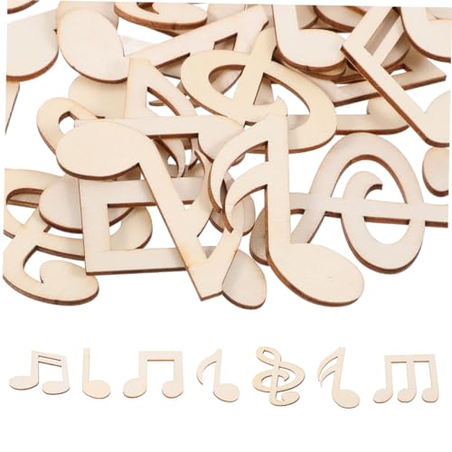 PartyKindom 100 Stück Große Unbemalte Holz Musiknoten Unfertige Diy Holzformen Für Kunstprojekte Vielseitige Bastelmaterialien Für Partydekoration Und Wohnaccessoires von PartyKindom